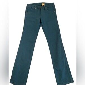 Volcom youth slim straight skater jeans size 26 or juniors size 1 teal blue NWOT